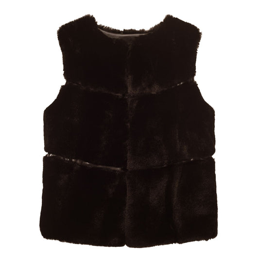 Gianna Gilet Dark Brown Faux Fur 