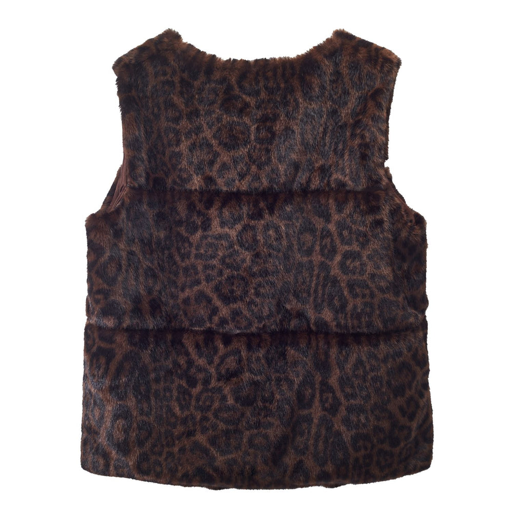 Gianna Gilet Leopard Faux Fur 