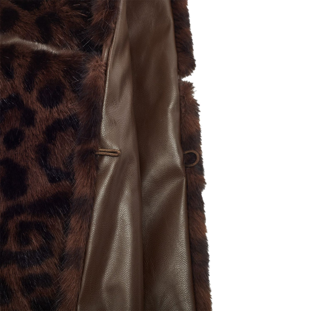 Gianna Gilet Leopard Faux Fur 