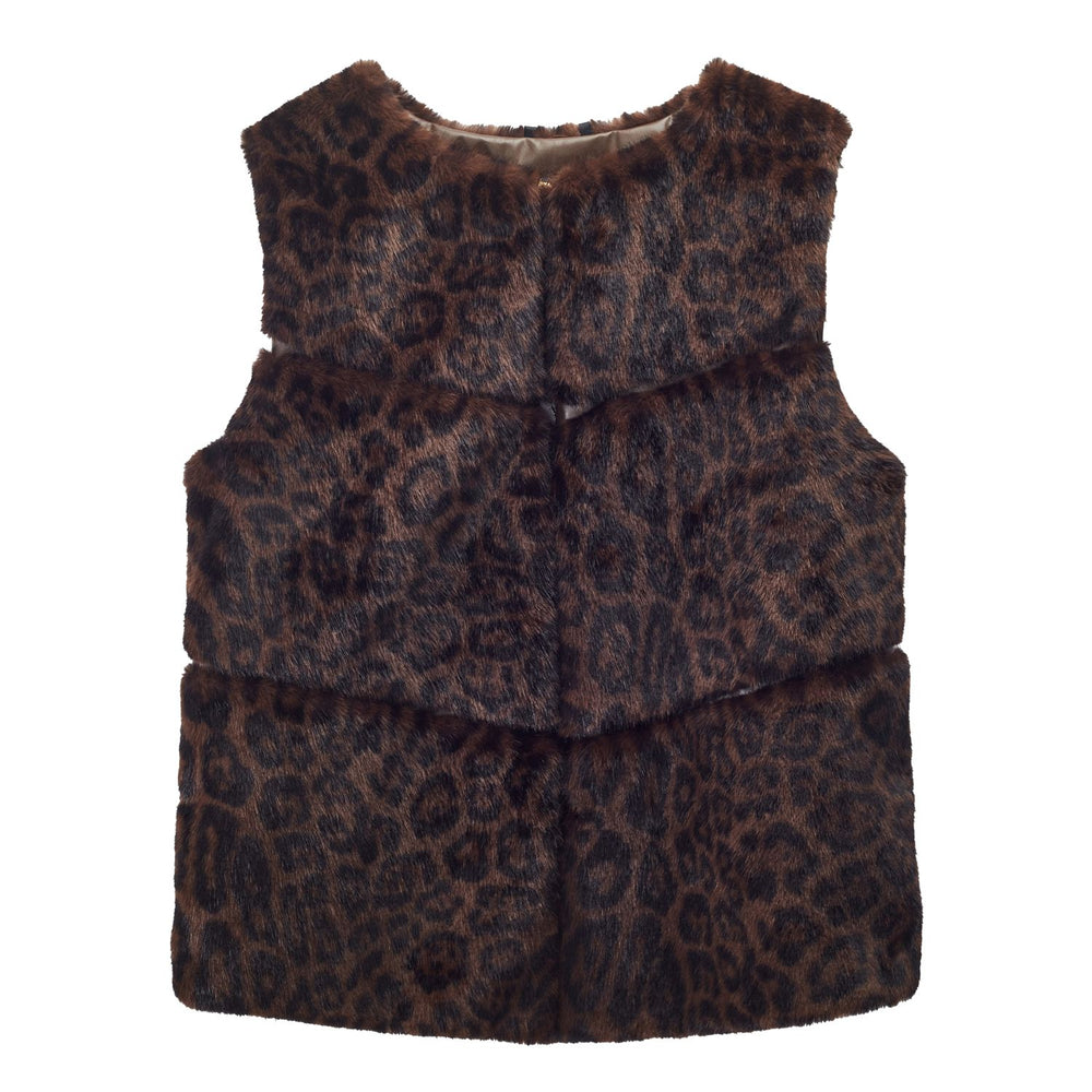 Gianna Gilet Leopard Faux Fur 