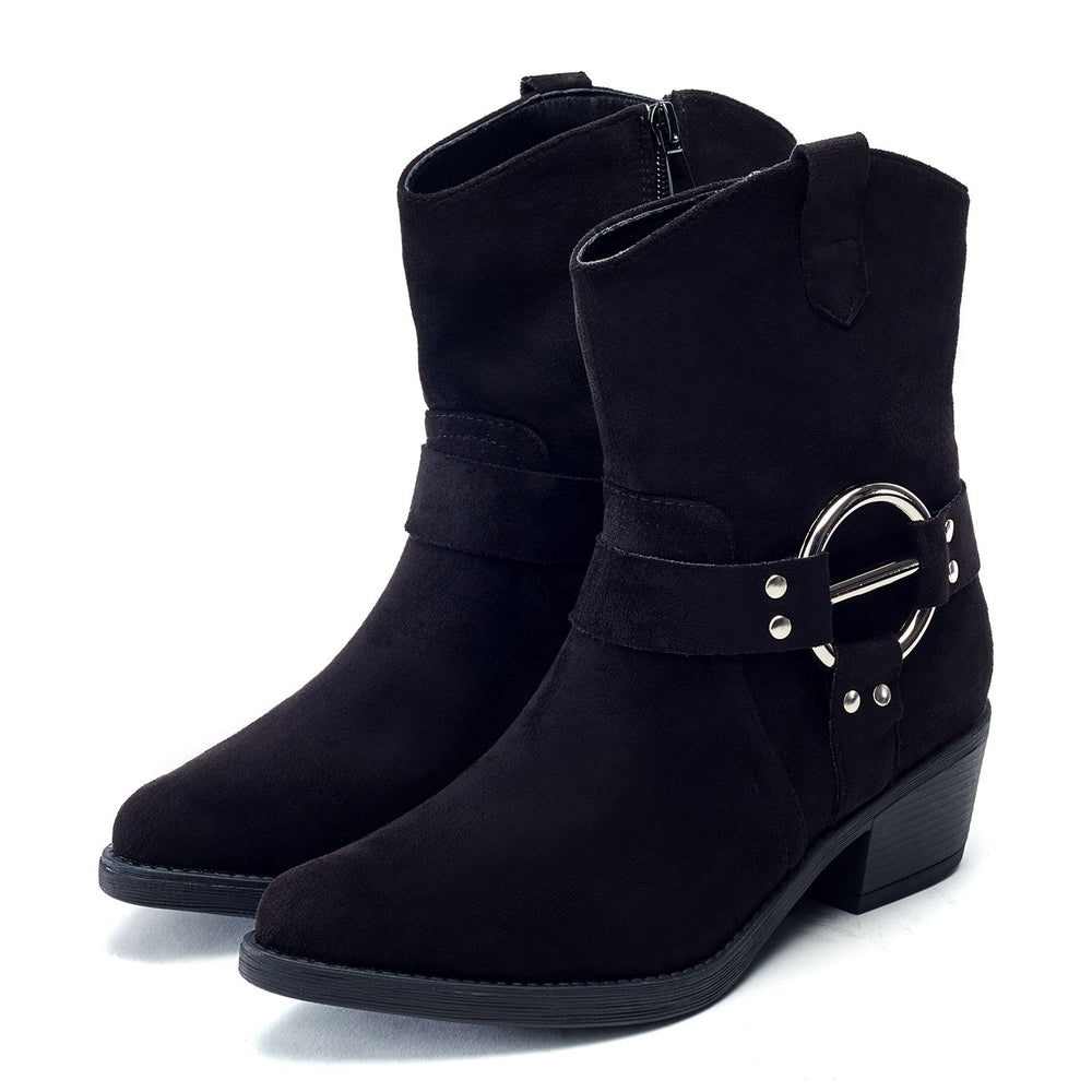 Gillian Black Alcantara Boots