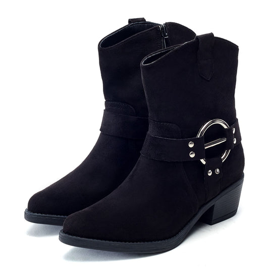 Gillian Black Alcantara Boots