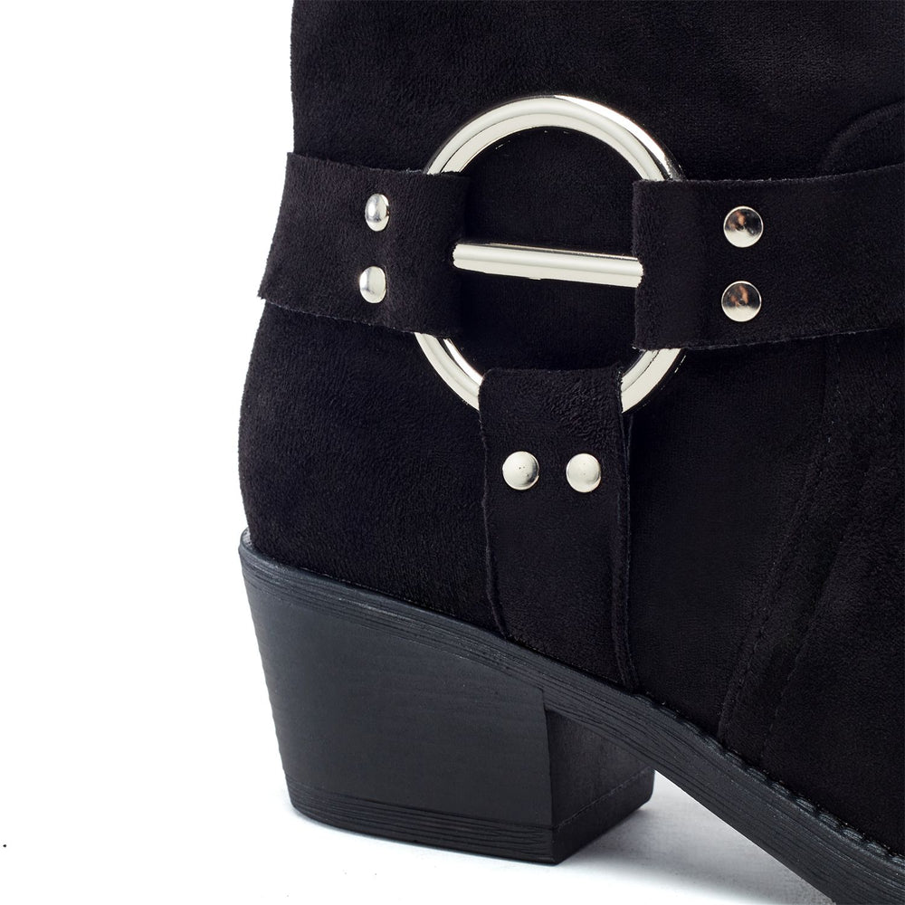 Gillian Black Alcantara Boots