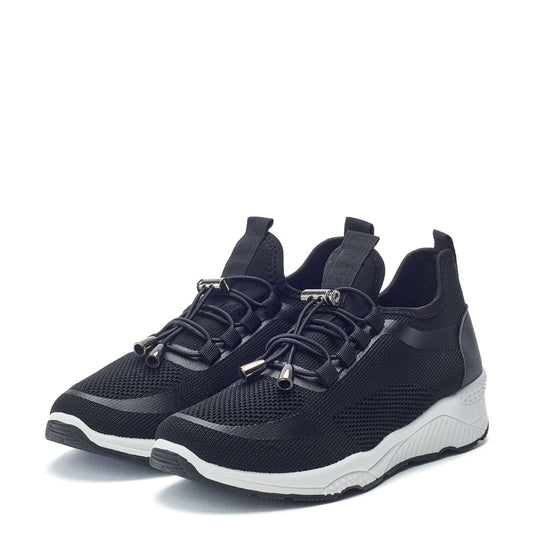 Ginevra Black Textile Trainers