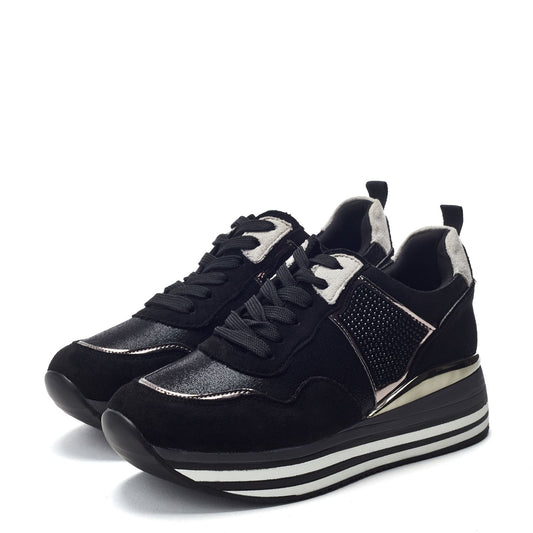 Giuli Black Porvair Trainers