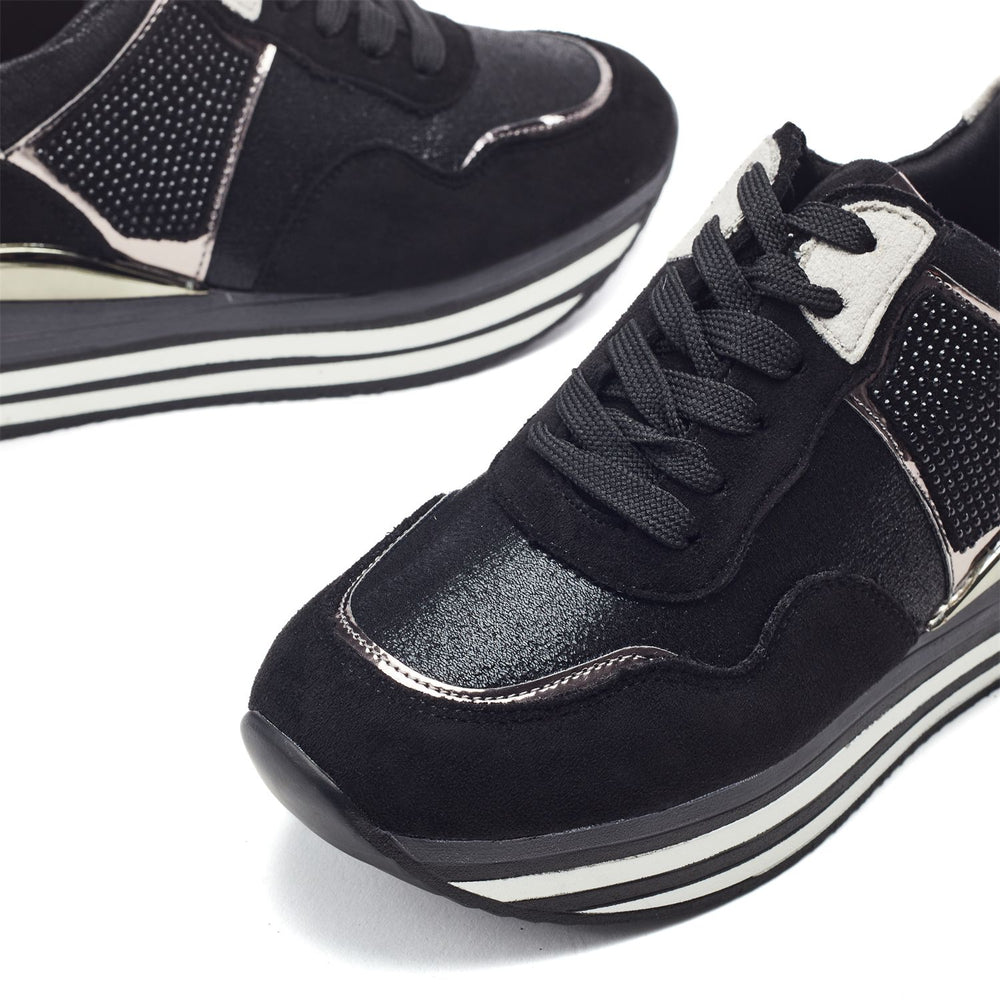 Giuli Black Porvair Trainers