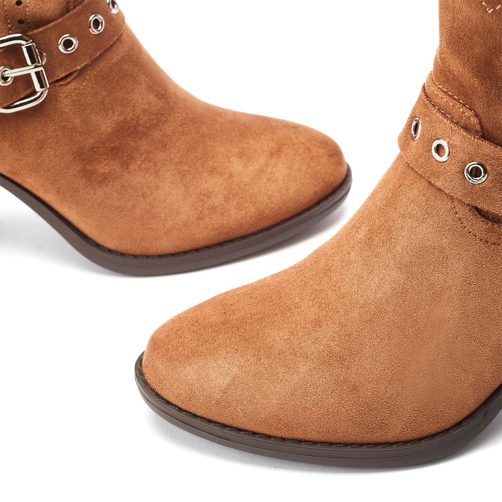 Giullia Camel Alcantara Boots
