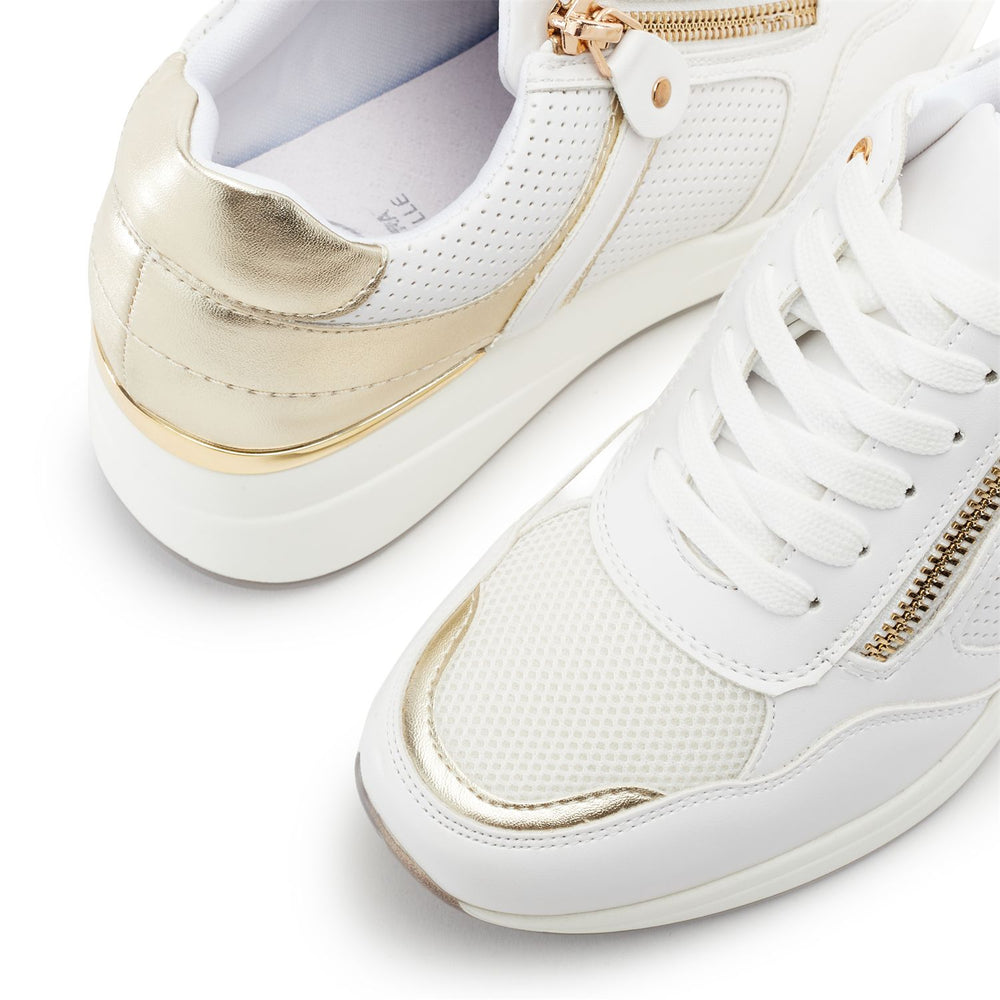Giuseppina White-Gold Porvair Trainers