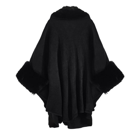 Gloria Poncho Black Textile 
