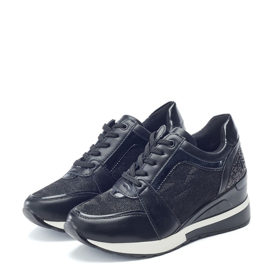 Gloriana Black Textile Trainers