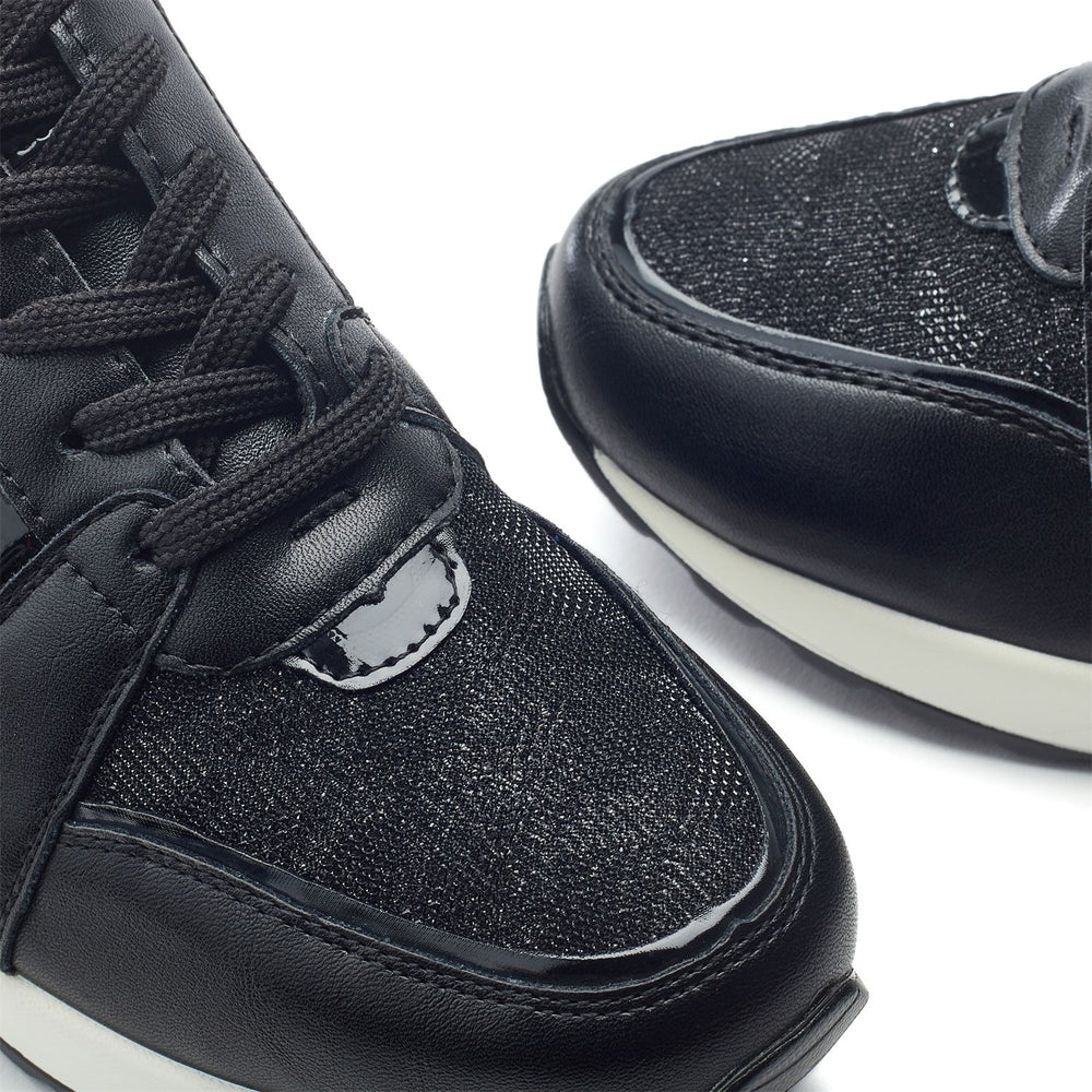 Gloriana Black Textile Trainers