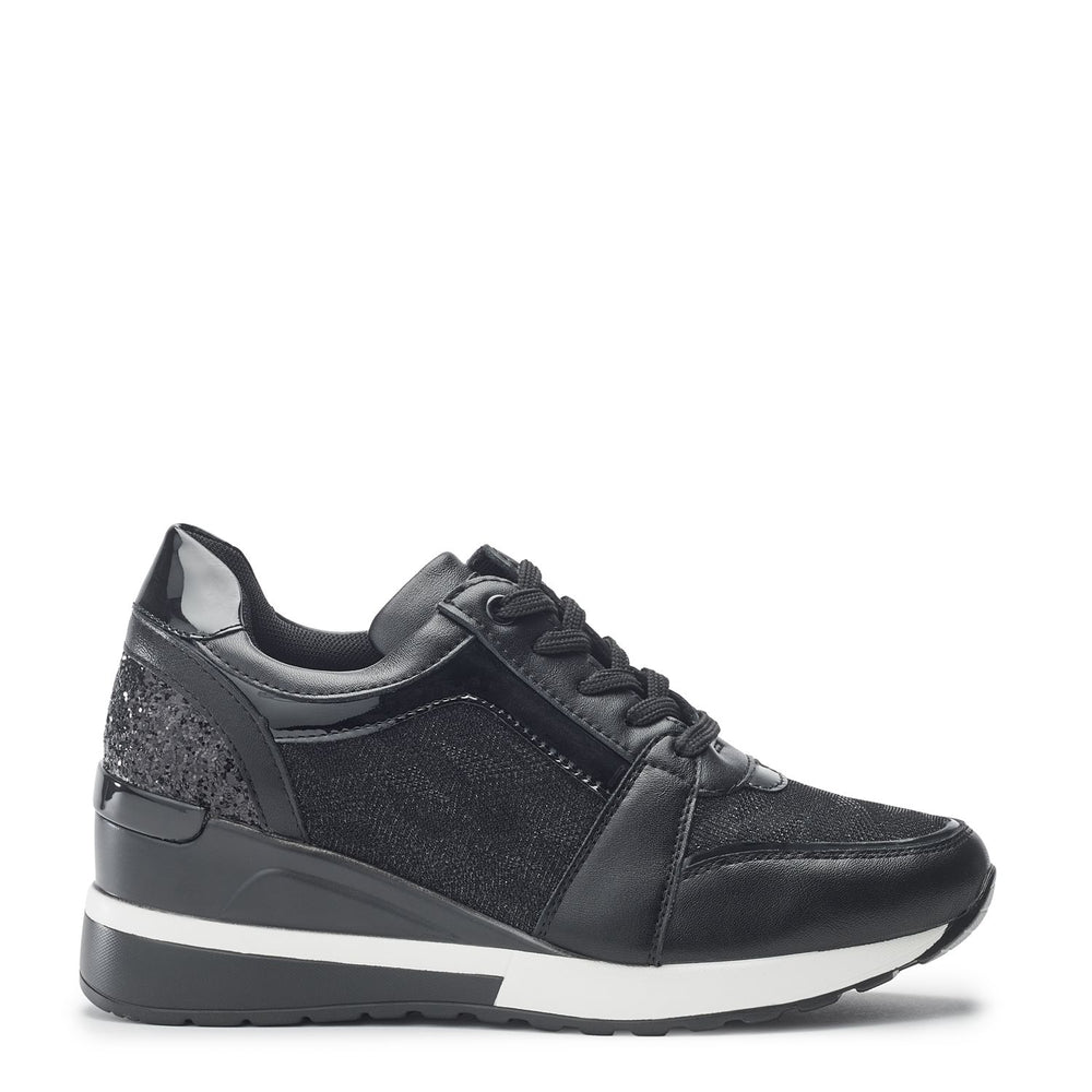 Gloriana Black Textile Trainers