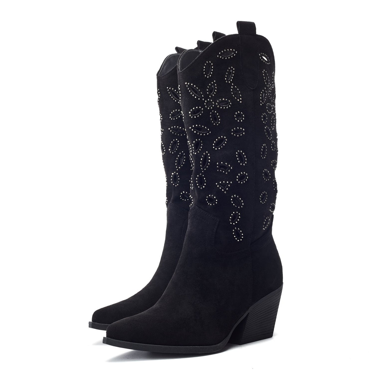 Gloribel Black Alcantara Boots