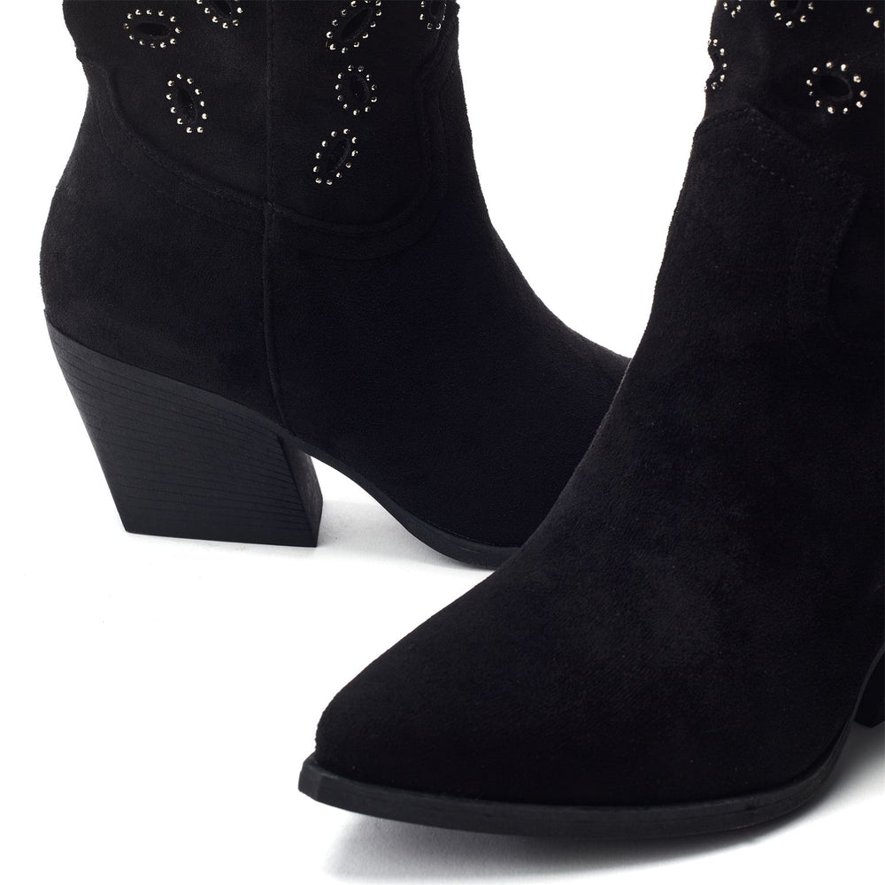 Gloribel Black Alcantara Boots