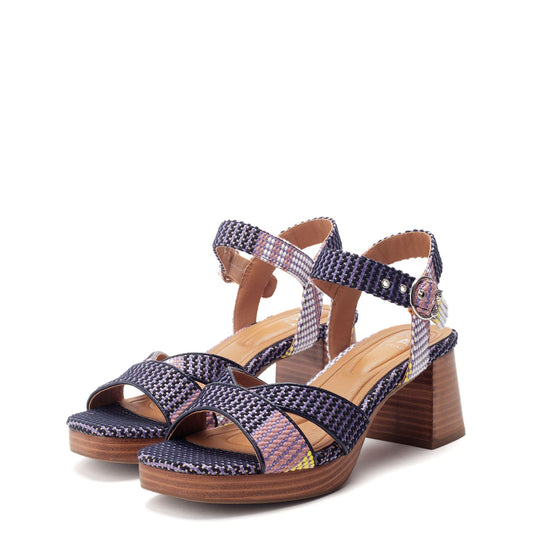 Grechian Navy Textile Sandals