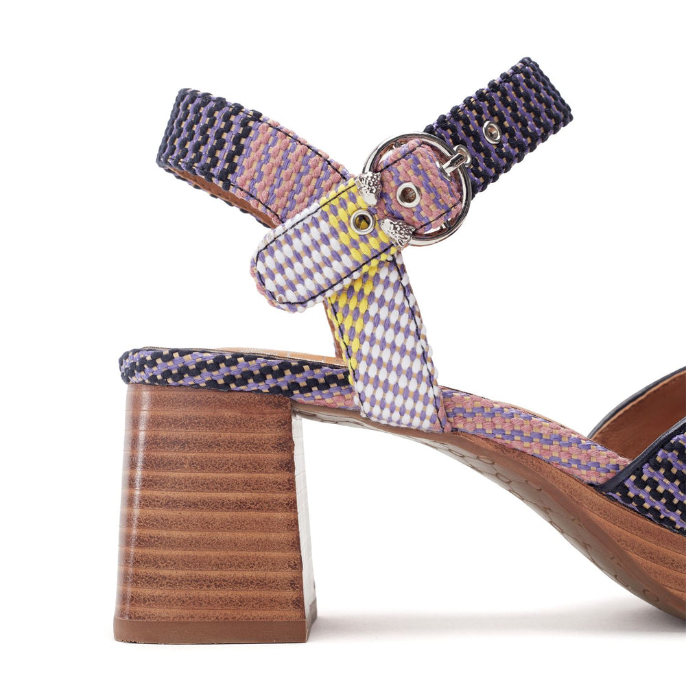 Grechian Navy Textile Sandals