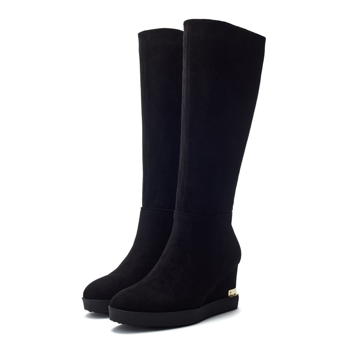 Gresil Black Alcantara Boots