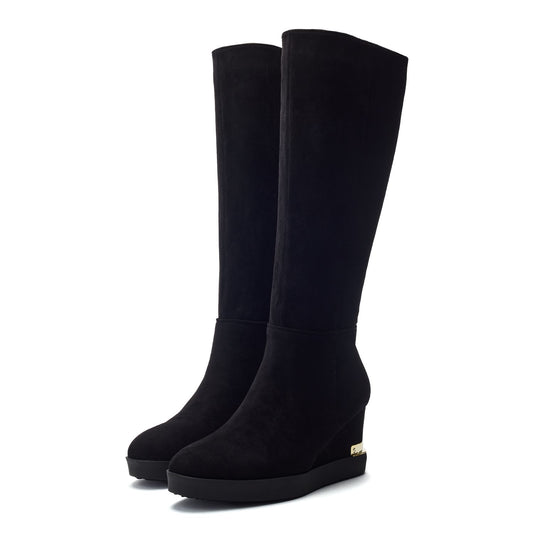Gresil Black Alcantara Boots