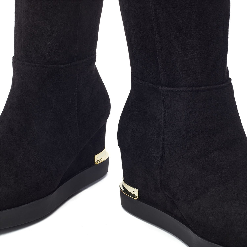 Gresil Black Alcantara Boots