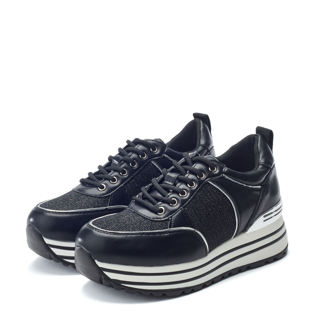 Greyla Black Textile Trainers