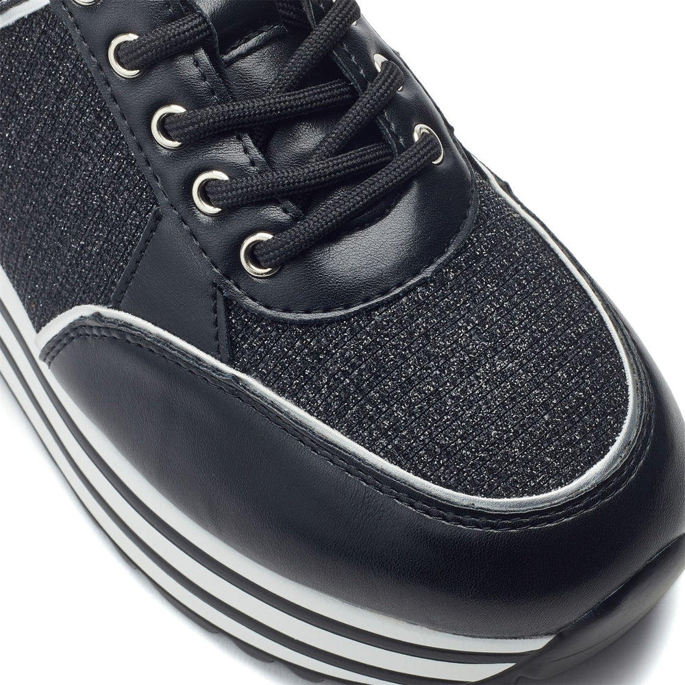 Greyla Black Textile Trainers