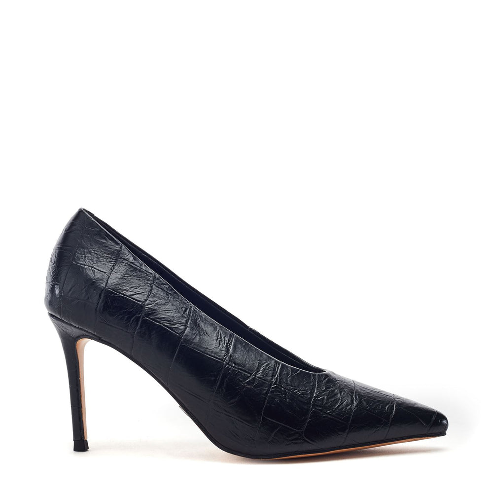 Grimoire Black Croc Print Porvair Shoes