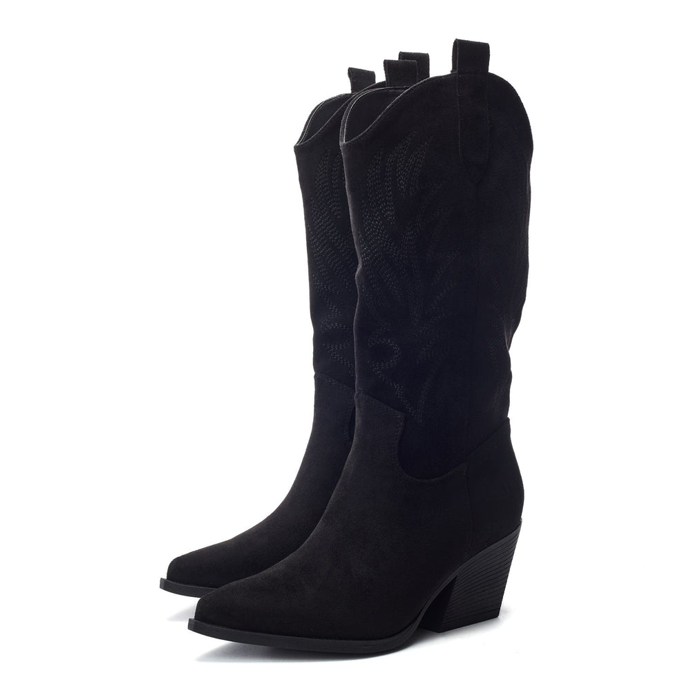 Gwyndolyn Black Alcantara Boots