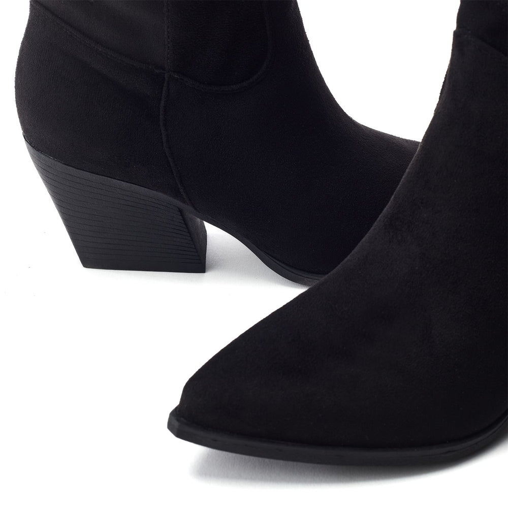 Gwyndolyn Black Alcantara Boots