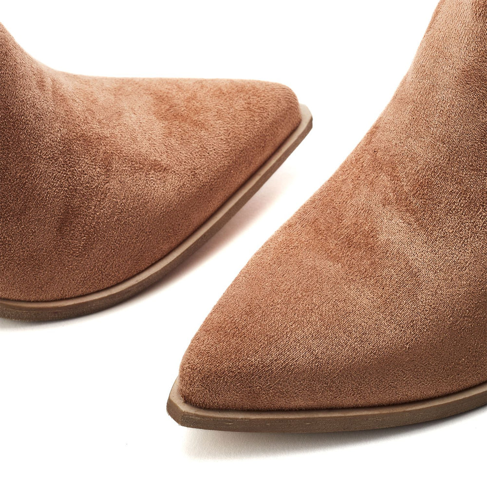 Gwyndolyn Camel Alcantara Boots