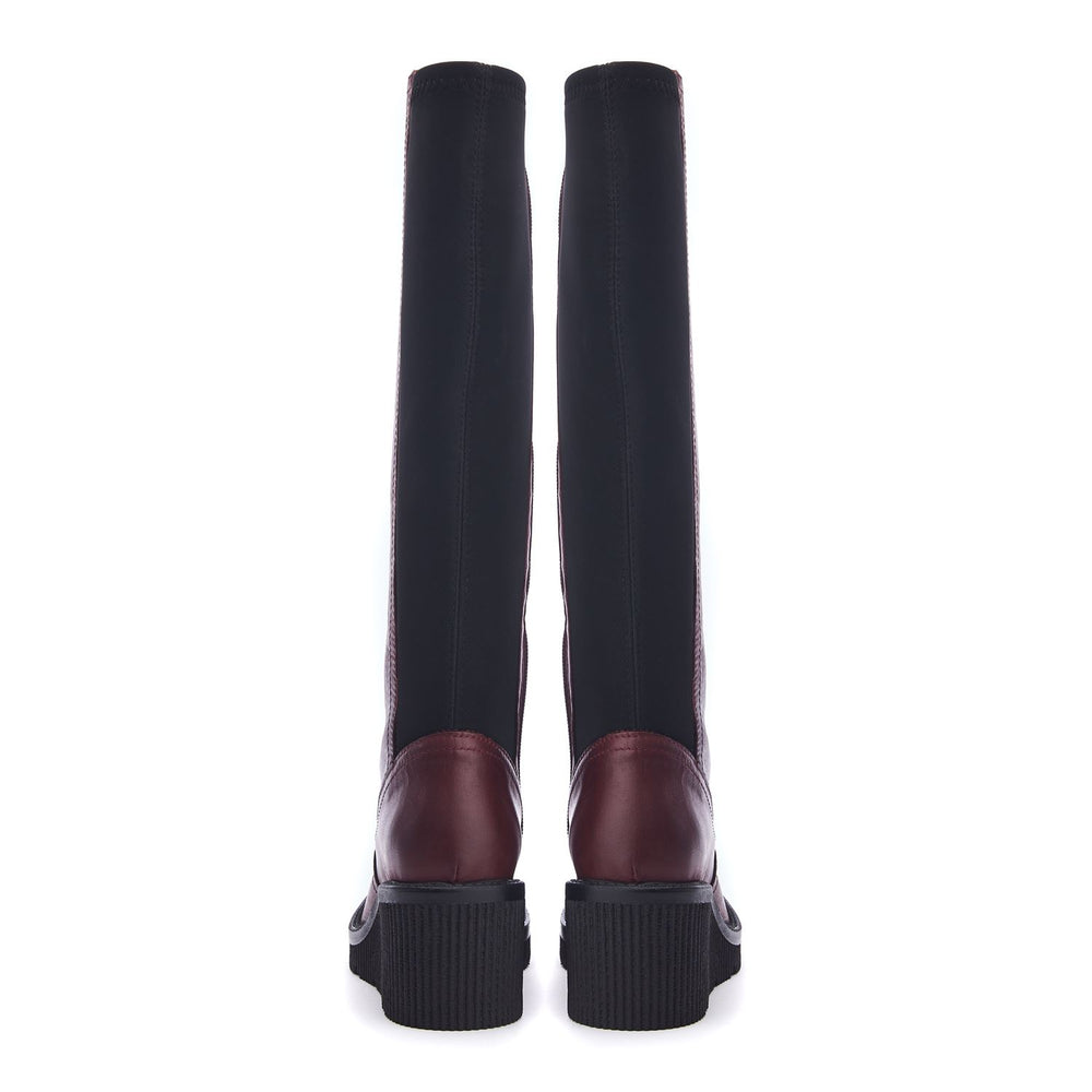 Harpette Burgundy Leather Boots