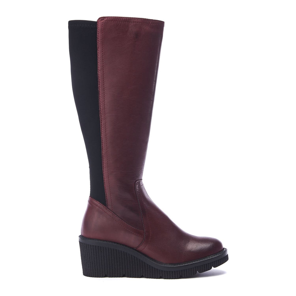Harpette Burgundy Leather Boots