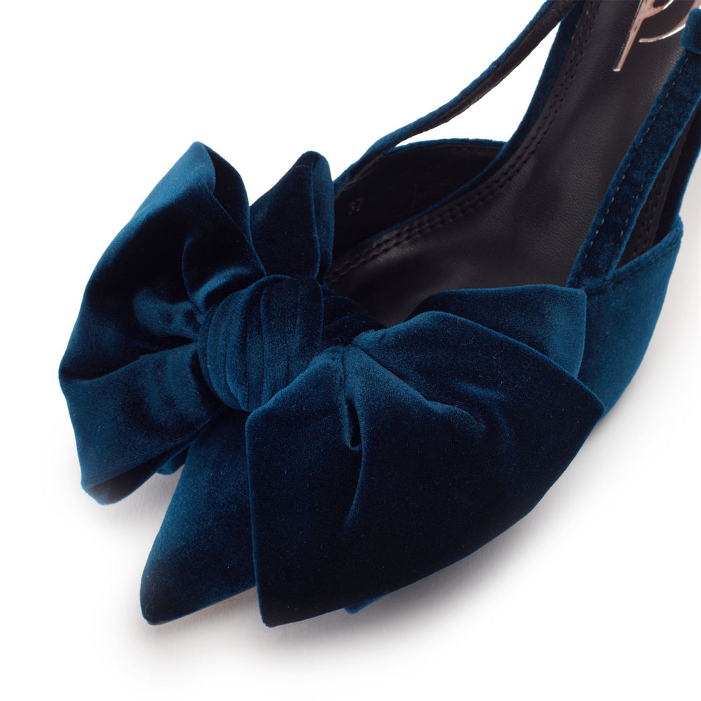 Himilaya Teal Velvet Shoes