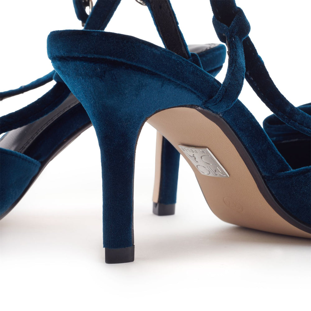 Himilaya Teal Velvet Shoes