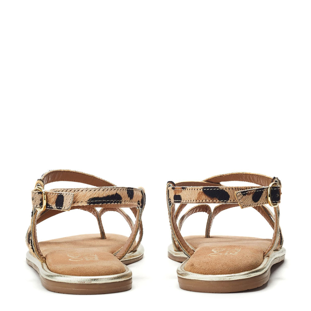 Jacaran Leopard Pony Hair Sandals