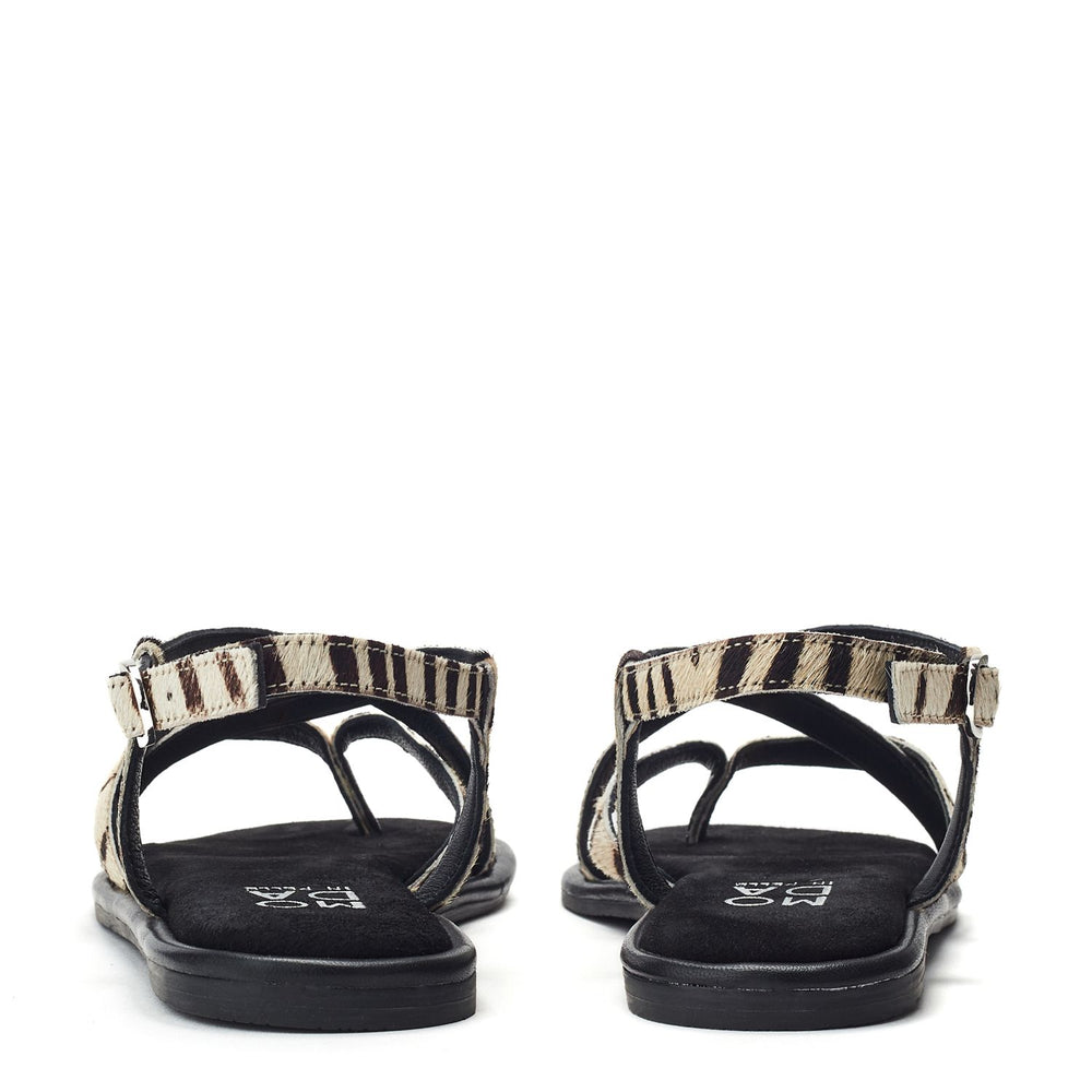 Jacaran Zebra Pony Hair Sandals