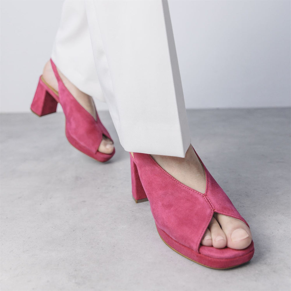 Jacinta Pink Suede Sandals