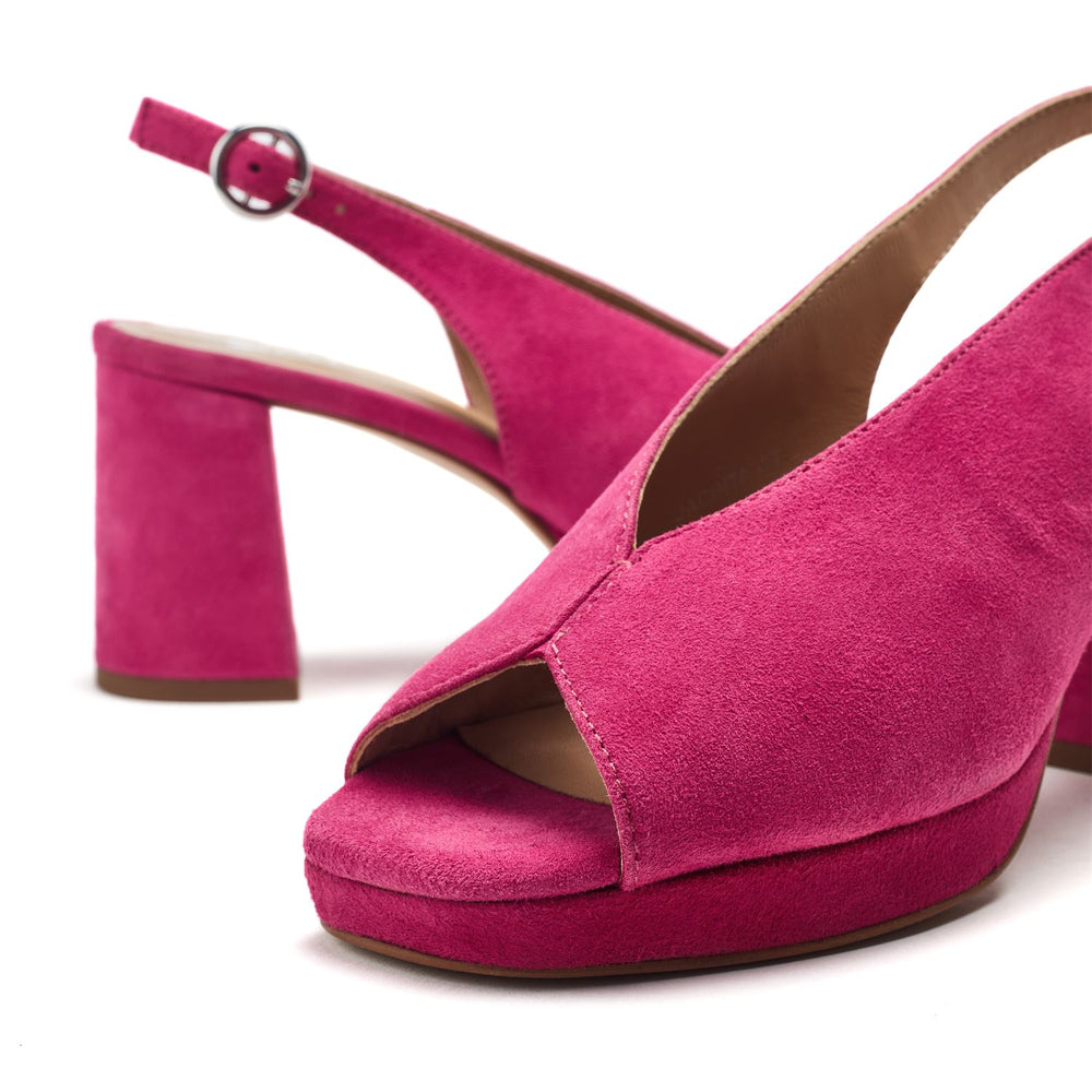 Jacinta Pink Suede Sandals