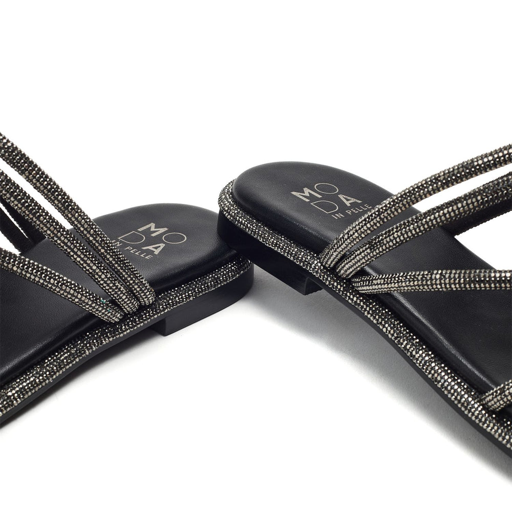 Jannay Black Porvair Sandals