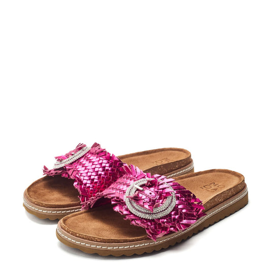 Jarilla Pink Leather Sandals