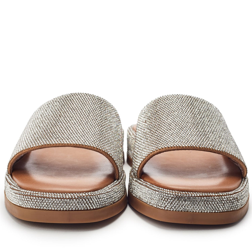 Jelena Silver Diamante Sandals