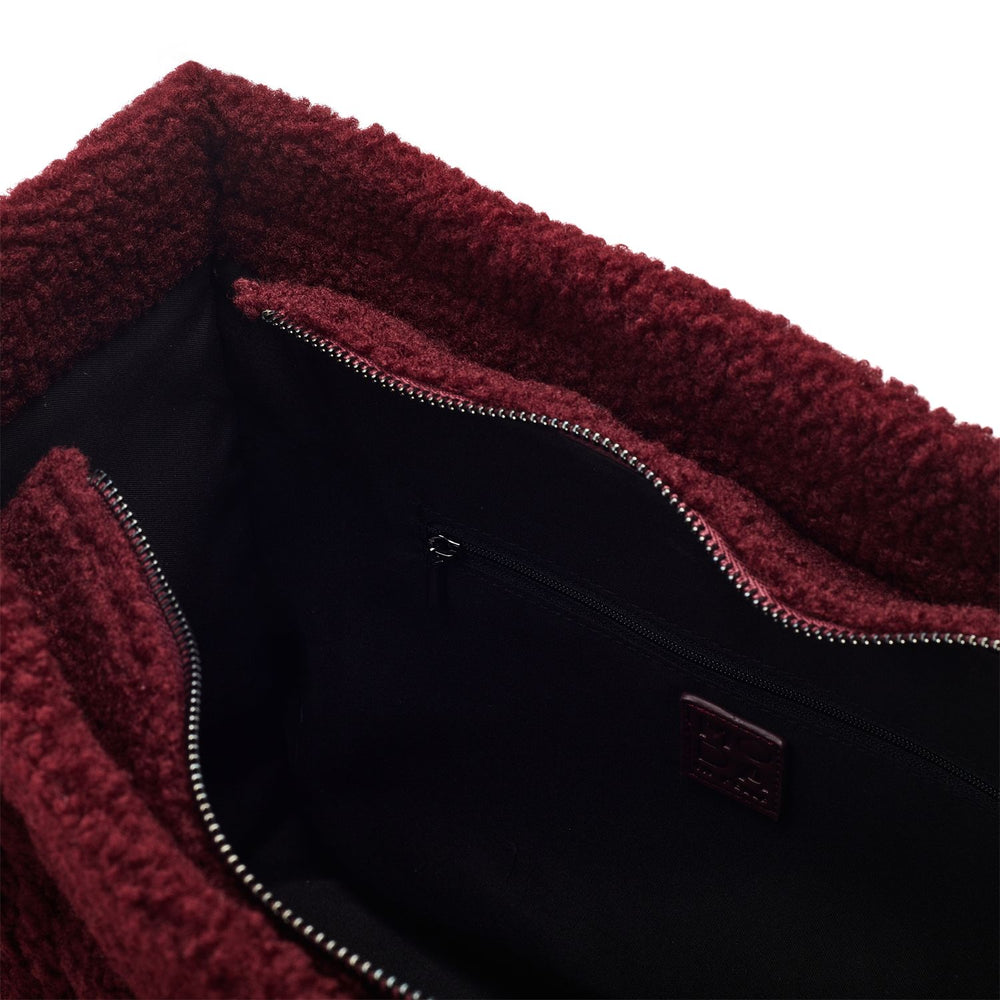 Jemima Bag Burgundy Faux Fur 