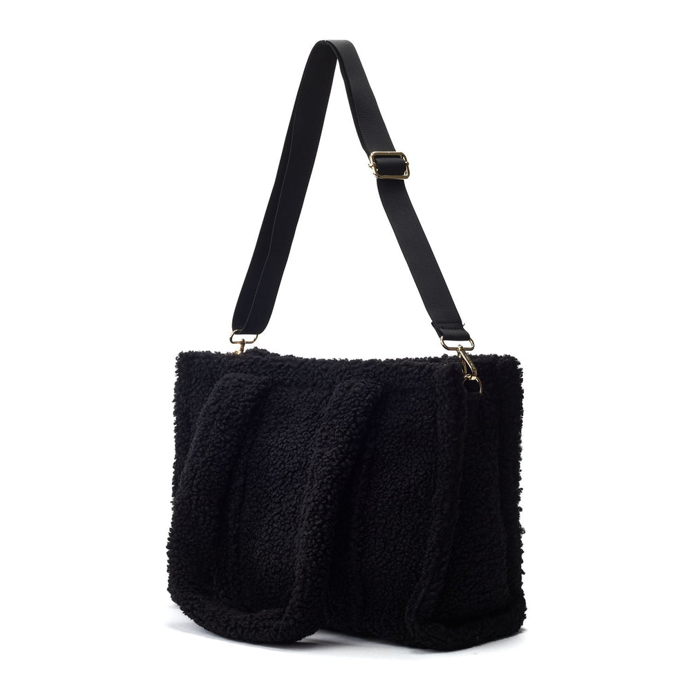 Jemima Bag Black Faux Fur 