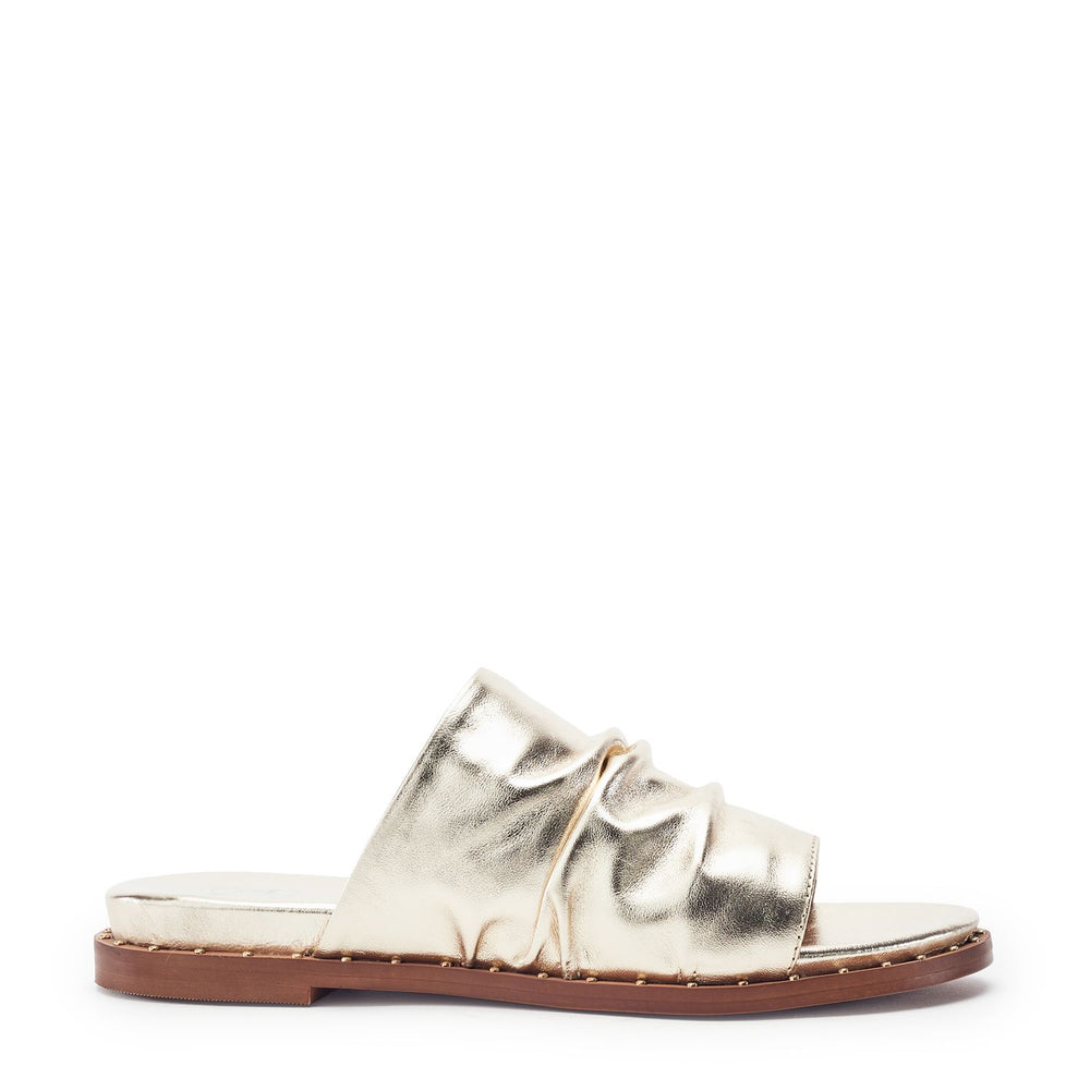 Jerri Gold Leather Sandals