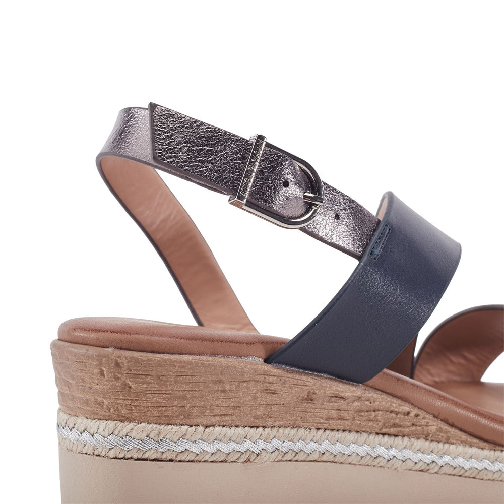 Joani Navy - Pewter Porvair Sandals