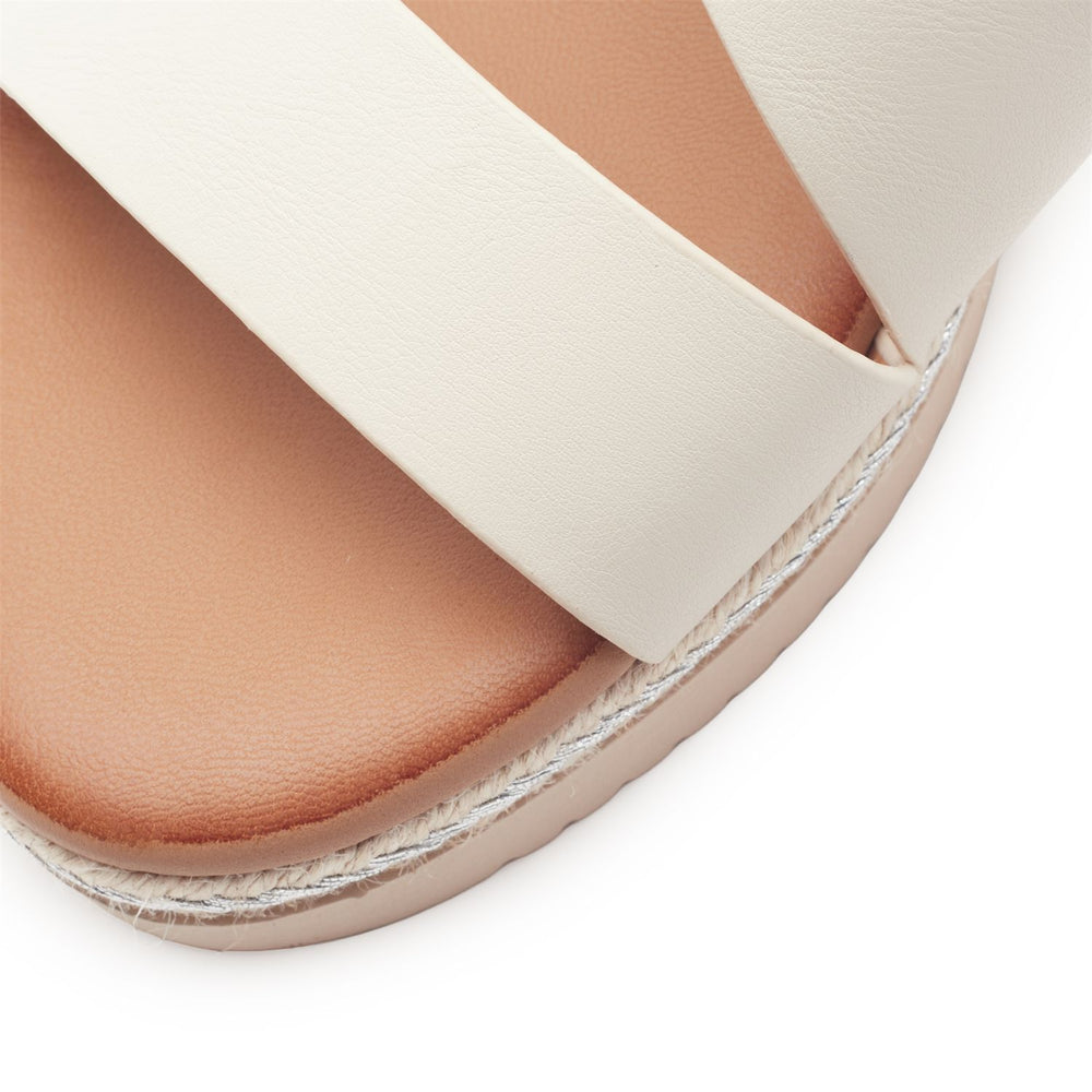 Joani Off White Porvair Sandals
