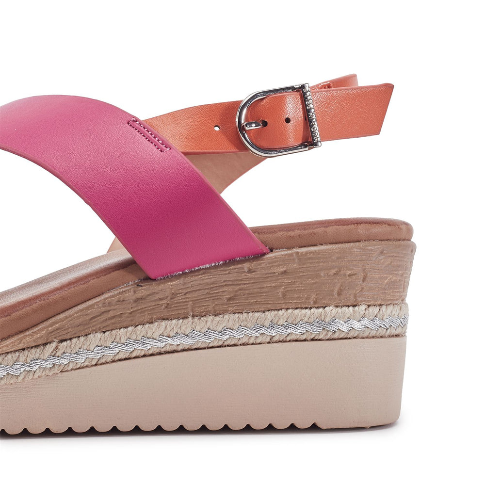 Joani Pink-Orange Porvair Sandals