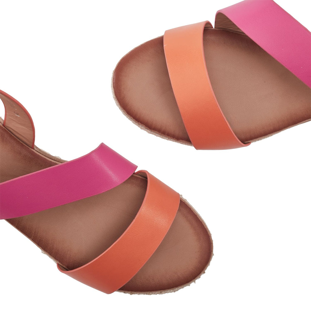 Joani Pink-Orange Porvair Sandals