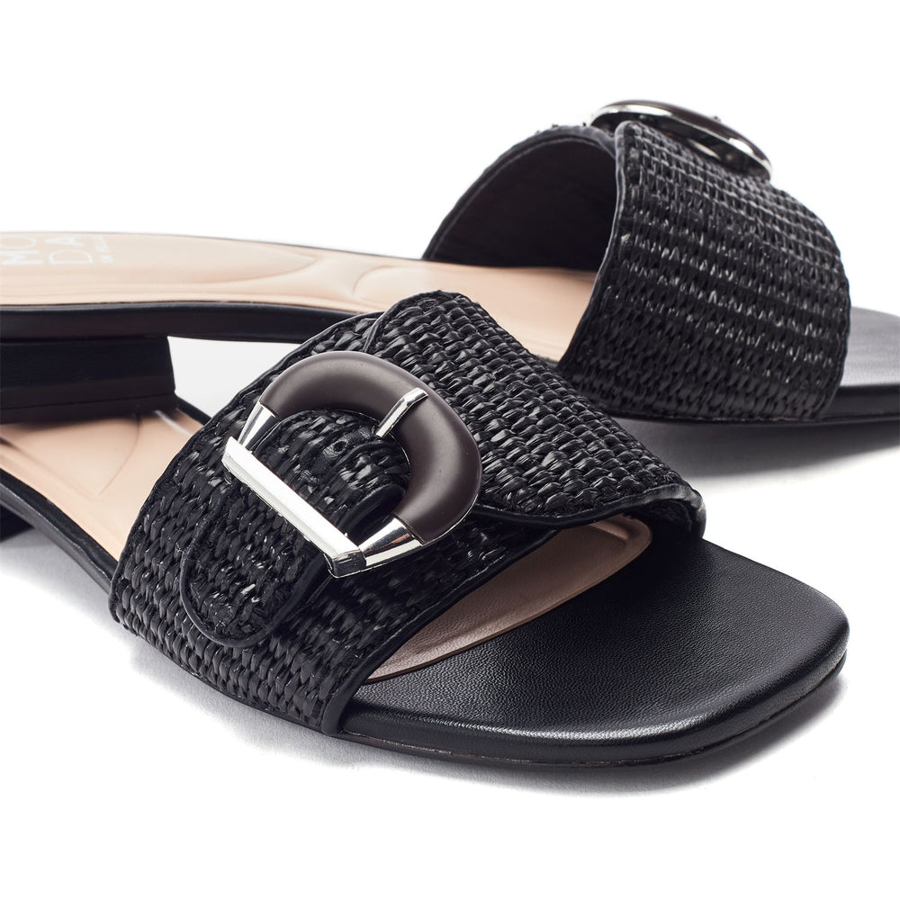 Juletta Black Textile Sandals