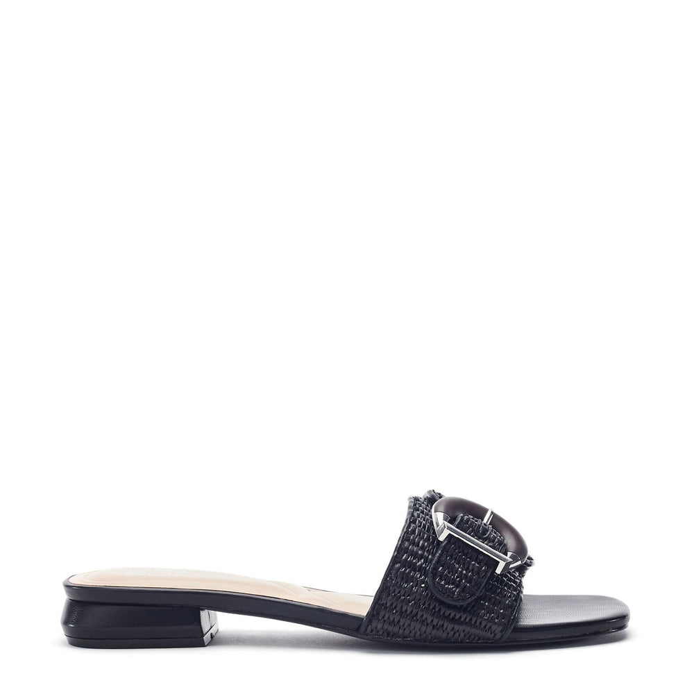 Juletta Black Textile Sandals