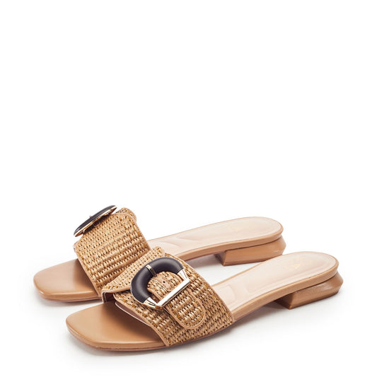 Juletta Natural Textile Sandals